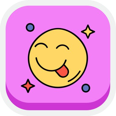 şirin gülümseme vektör simgesi