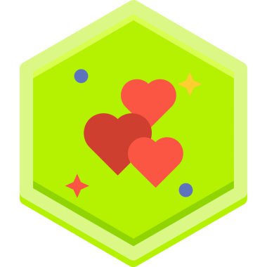 Kalp. Web simgesi basit illüstrasyon