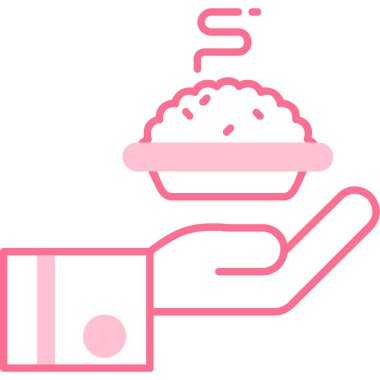 yiyecek web simgesi, basit vektör illüstrasyonu