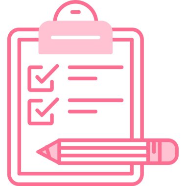 Kontrol listesi. Web simgesi basit illüstrasyon