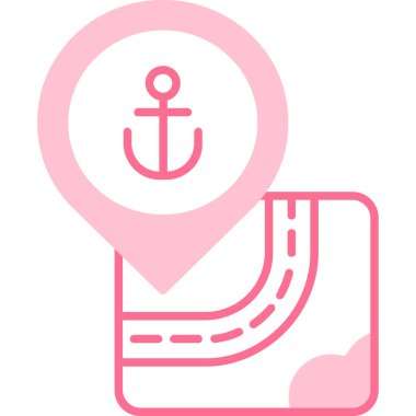 Bir çapa simgesinin vektör illüstrasyonu