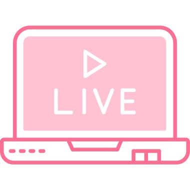 canlı yayın simgesi vektör illüstrasyonu