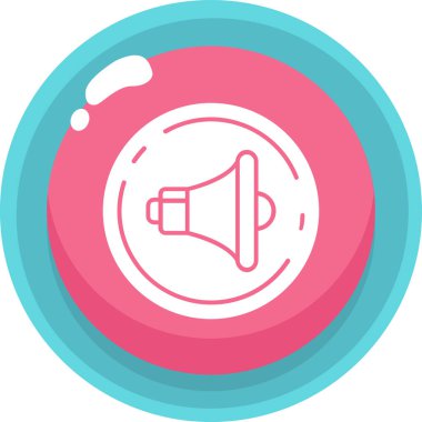 Konuşmacı. Web simgesi basit illüstrasyon