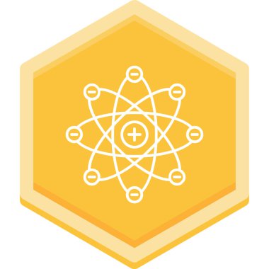 Bir atom simgesinin vektör illüstrasyonu