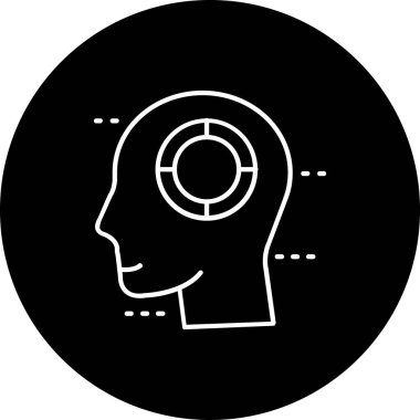 Beyin. Web simgesi basit tasarım