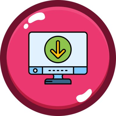 Bilgisayar. Web simgesi basit tasarım