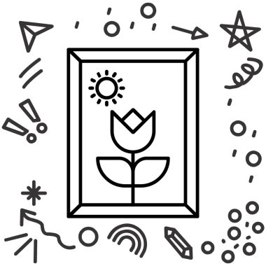 bitki simgesi vektör çizimi çizimi