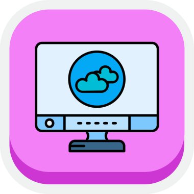 Bulut hesaplama. Web simgesi