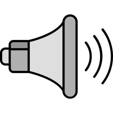 Konuşmacı. Web simgesi basit illüstrasyon