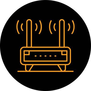 router simgesi vektör illüstrasyonu