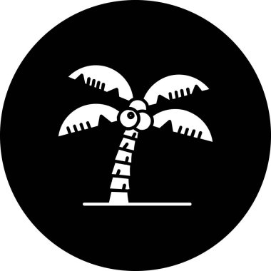 Plaj simgesinin vektör illüstrasyonu