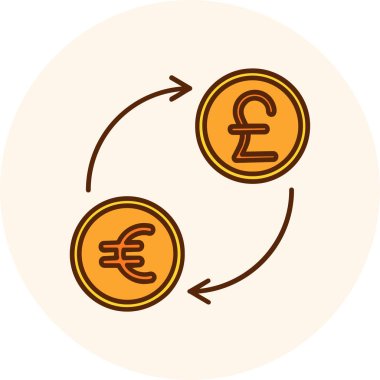 Avro sikke vektör renk simgesi