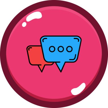 Sohbet kabarcıklar simge vektör çizim