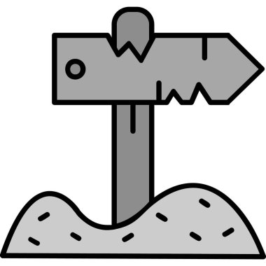 özet biçiminde yön ok simgesi