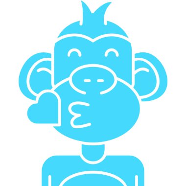 Maymun Ağı simgesi basit illüstrasyon