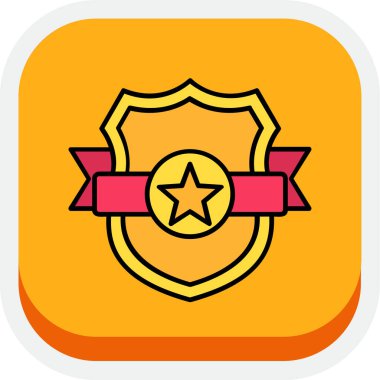 Vektör yıldız simgesi ile rozet