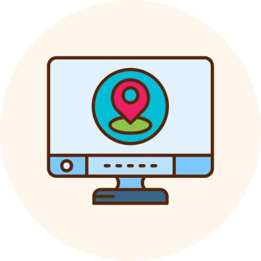 Konum simgesinin vektör illüstrasyonu