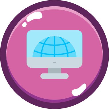 dünya haritası ikon vektör illüstrasyonu