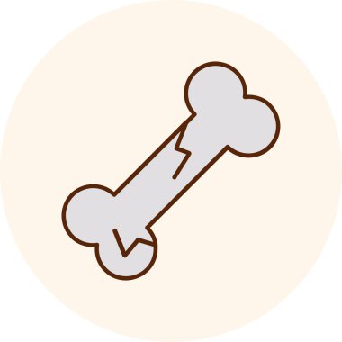 Kemik simgesi vektör illüstrasyonu