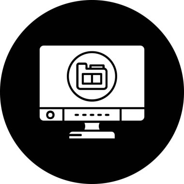 Dizüstü bilgisayar simgesi vektör çizimi