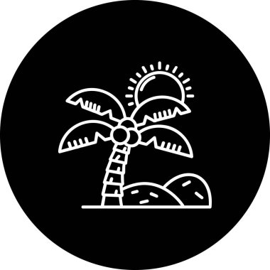 Palmiye ağacı. Web simgesi