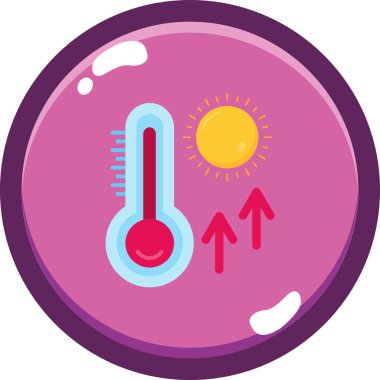 Termometre. Web simgesi basit illüstrasyon