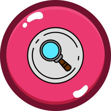 Büyüteç simgesini. Karikatür çizimi Büyüteç vektör simgesi web için