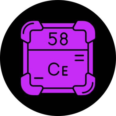 Kimyasal simge vektör çizimi