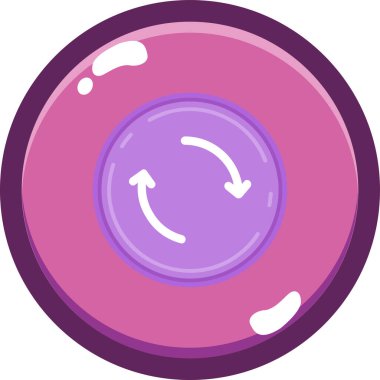 top oyunu simgesi düz stil