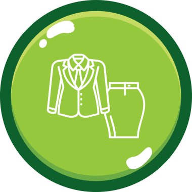 Yeşil gömlek ve pantolon ikonu, düzenlenebilir felç