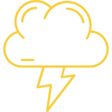 Yıldırım. Web simgesi basit illüstrasyon