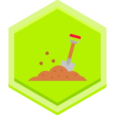 kürek simgesi vektör illüstrasyonu.