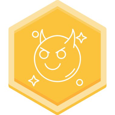 Şeytan. Web simgesi basit illüstrasyon