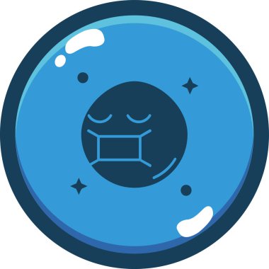 gece ay simgesi düz stilde