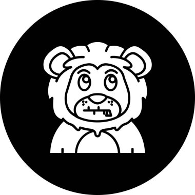 Maskeli ve şapkalı bir köpeğin vektör çizimi.