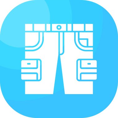 Pantolon. Web simgesi basit illüstrasyon