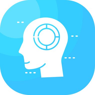 Yapay Zeka simgesi, vektör illüstrasyonu