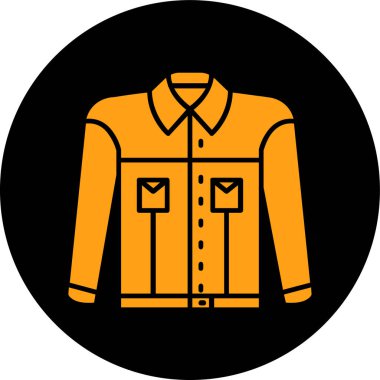 Ceket simgesinin vektör illüstrasyonu