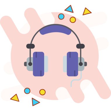 kulaklık simgesi vektör illüstrasyonu