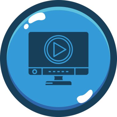 Bilgisayar. Web simgesi basit illüstrasyon