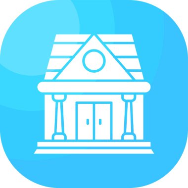 Bina. Web simgesi basit illüstrasyon