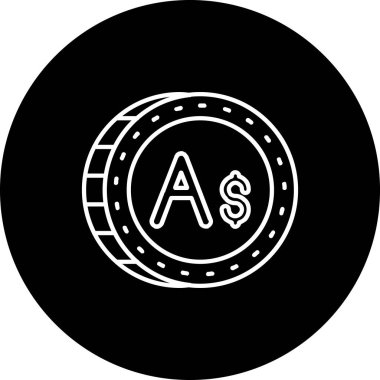 Vektör para simgesi çizimi