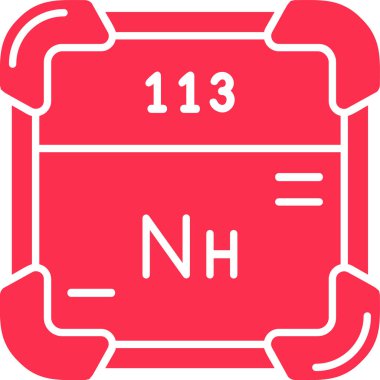 Kimyasal element simgesinin vektör çizimi