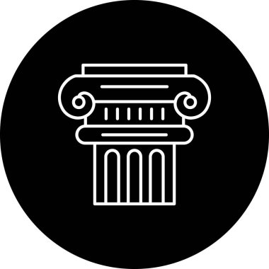 Sütun simgesi, vektör illüstrasyonu