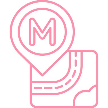 Bir harita simgesinin vektör illüstrasyonu