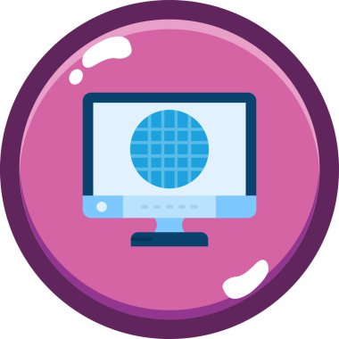 Bilgisayar. Web simgesi basit tasarım