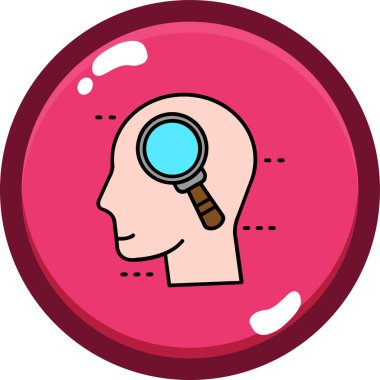 Beyin. Web simgesi basit illüstrasyon