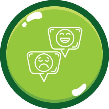 Üzgün emoji. Basit düz vektör çizimi. izometrik çizgi sembolü