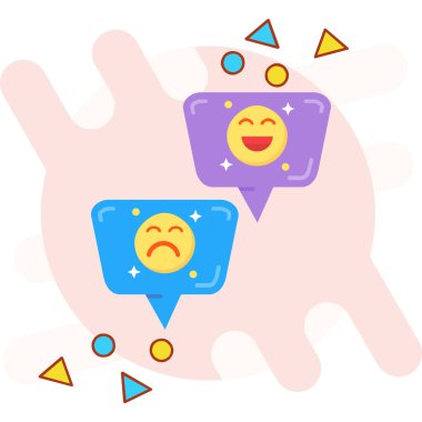 Sohbet balonları. Düz biçimli vektör simgesi