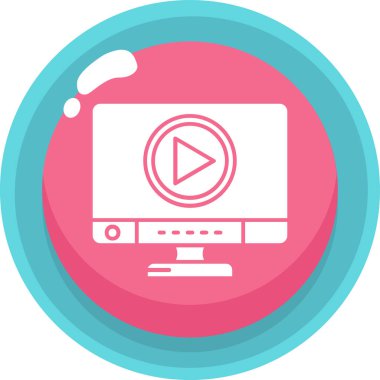 Televizyon. Web simgesi basit illüstrasyon